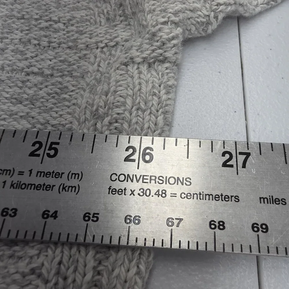 Hill Archer Sweater Mens XL Tall Gray Crewneck Textured Knit Cotton Made in USA